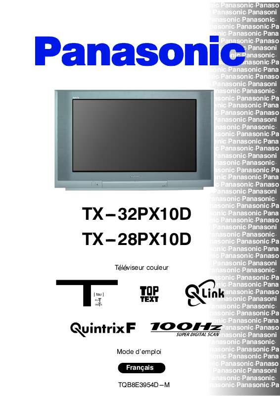 Guide utilisation PANASONIC TX-28PX10D  de la marque PANASONIC