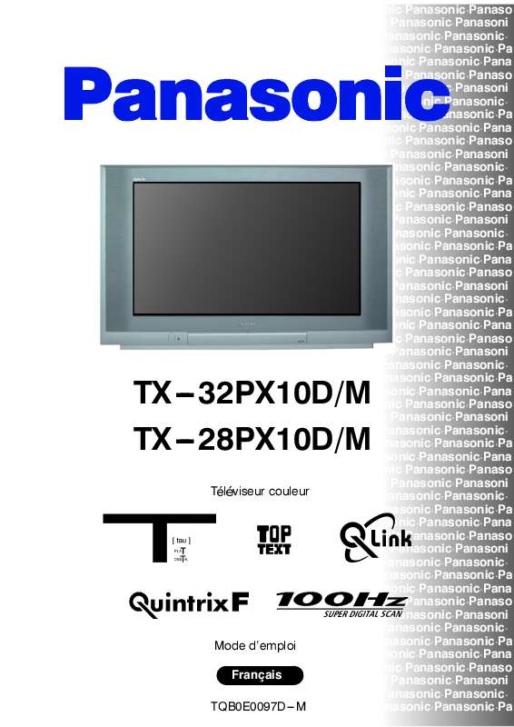 Guide utilisation PANASONIC TX-28PX10DM  de la marque PANASONIC