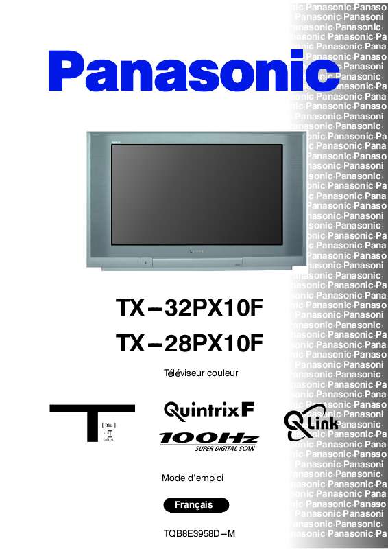 Guide utilisation PANASONIC TX-28PX10F  de la marque PANASONIC