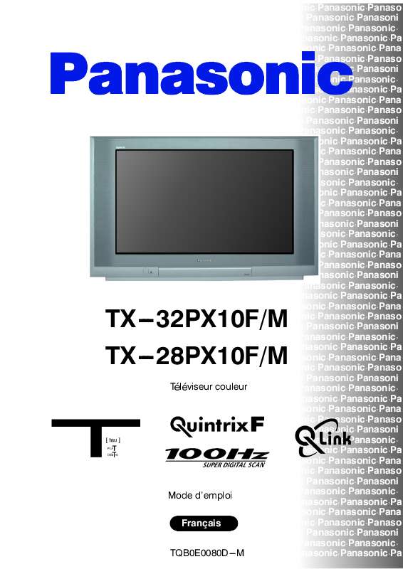 Guide utilisation PANASONIC TX-28PX10FM  de la marque PANASONIC