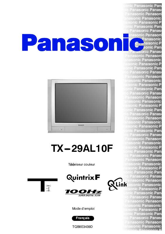 Guide utilisation PANASONIC TX-29AL10F  de la marque PANASONIC