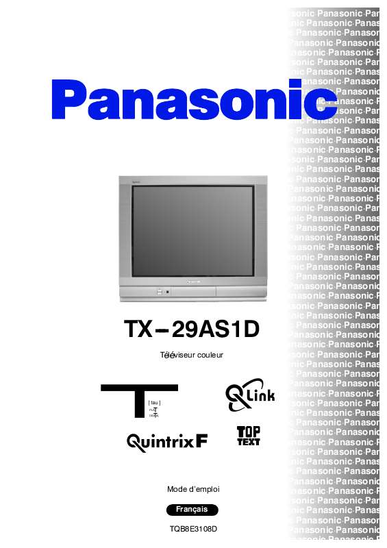 Guide utilisation PANASONIC TX-29AS1D  de la marque PANASONIC