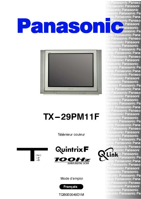 Guide utilisation PANASONIC TX-29PM11F  de la marque PANASONIC