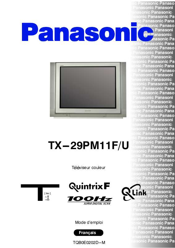 Guide utilisation PANASONIC TX-29PM11FU  de la marque PANASONIC