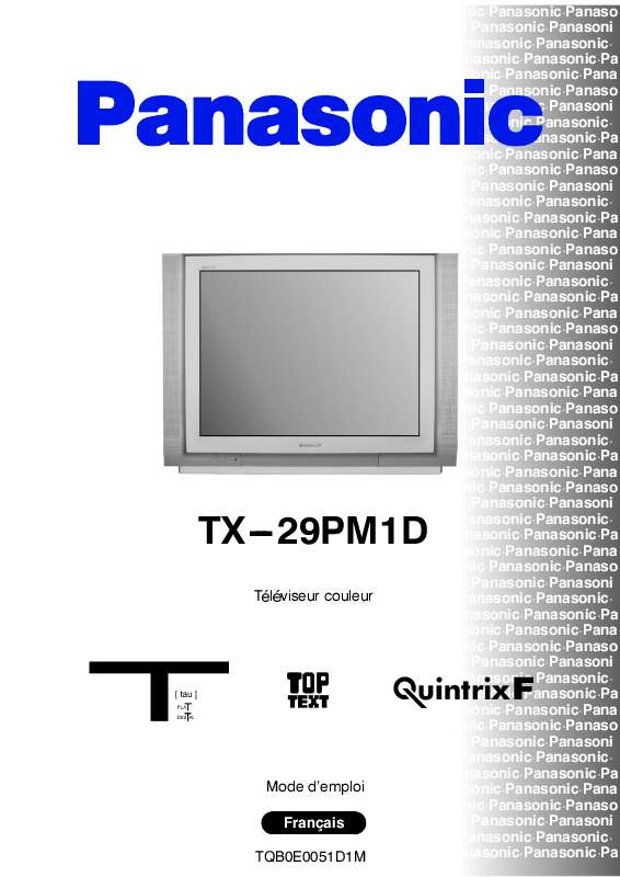 Guide utilisation PANASONIC TX-29PM1D  de la marque PANASONIC