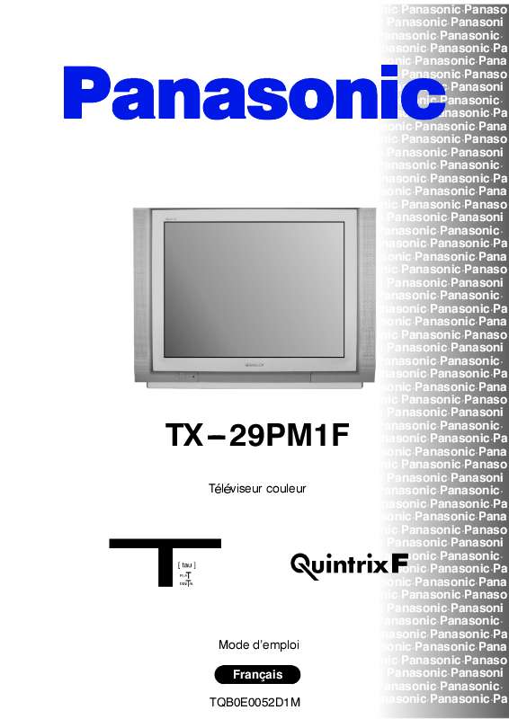 Guide utilisation PANASONIC TX-29PM1F  de la marque PANASONIC
