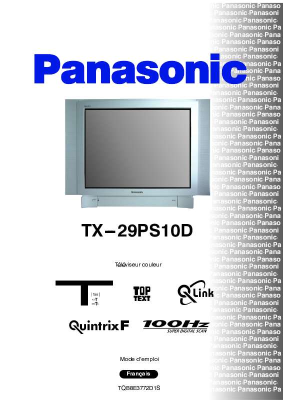 Guide utilisation PANASONIC TX-29PS10D  de la marque PANASONIC