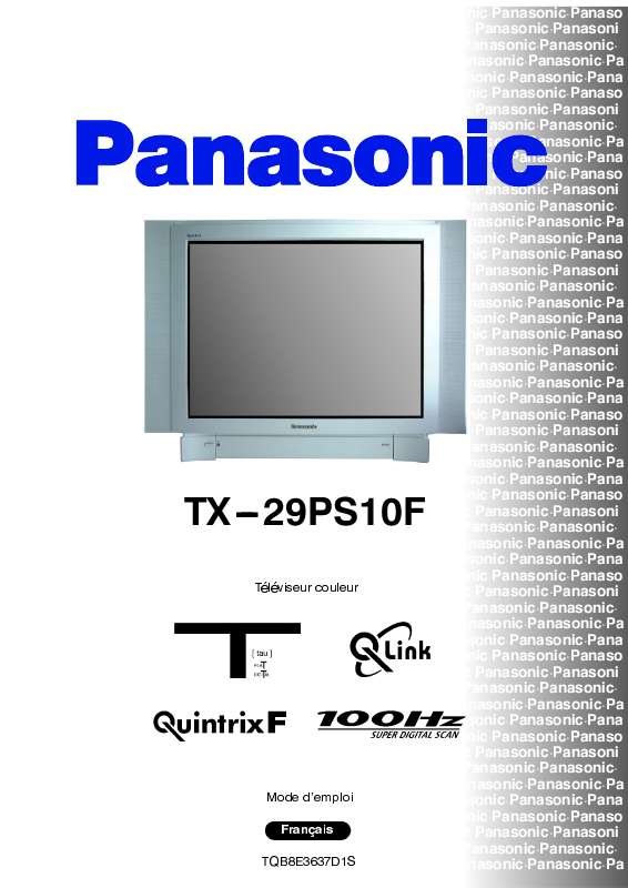 Guide utilisation PANASONIC TX-29PS10F  de la marque PANASONIC