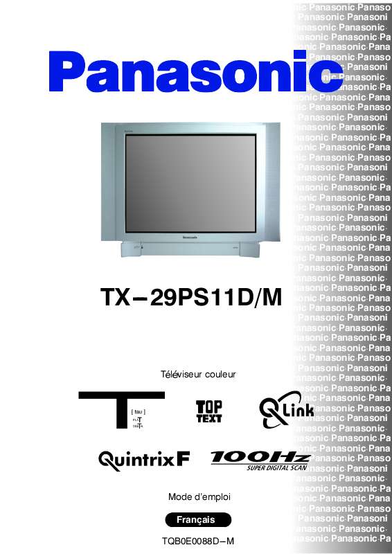 Guide utilisation PANASONIC TX-29PS11DM  de la marque PANASONIC