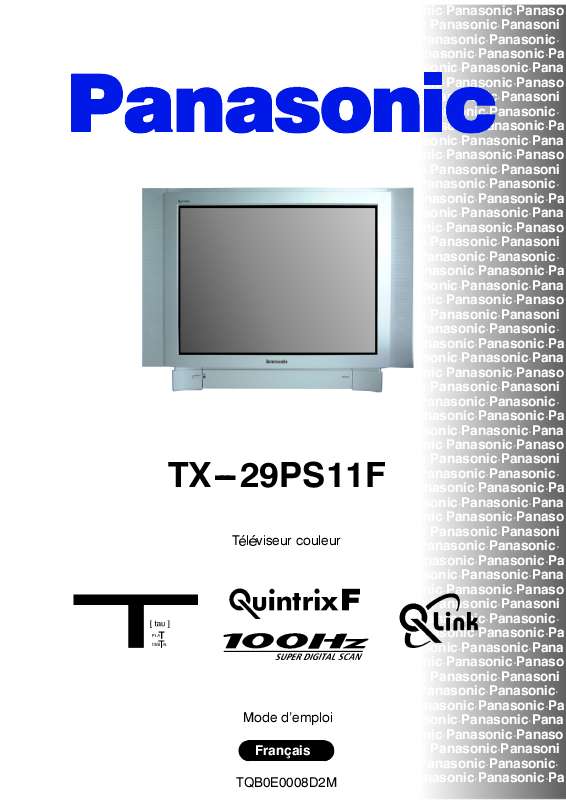 Guide utilisation PANASONIC TX-29PS11F  de la marque PANASONIC