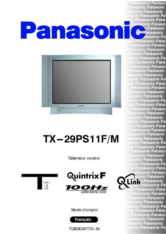 Guide utilisation PANASONIC TX-29PS11FM  de la marque PANASONIC