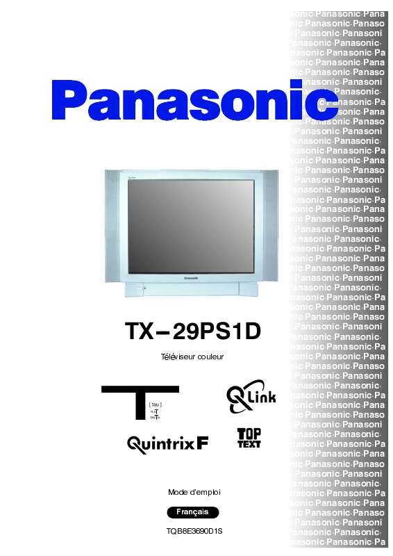 Guide utilisation PANASONIC TX-29PS1D  de la marque PANASONIC