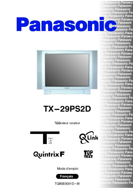 Guide utilisation PANASONIC TX-29PS2D  de la marque PANASONIC