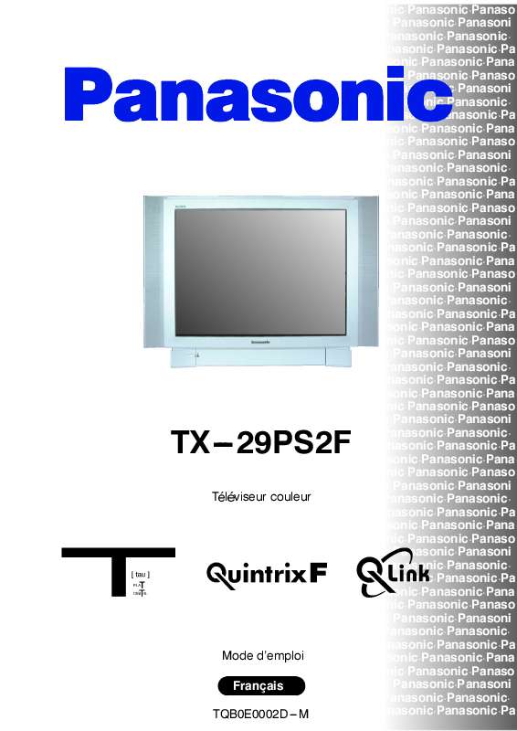 Guide utilisation PANASONIC TX-29PS2F  de la marque PANASONIC