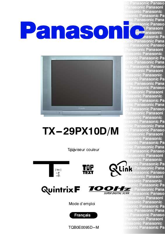 Guide utilisation PANASONIC TX-29PX10DM  de la marque PANASONIC