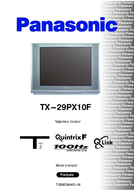 Guide utilisation PANASONIC TX-29PX10F  de la marque PANASONIC