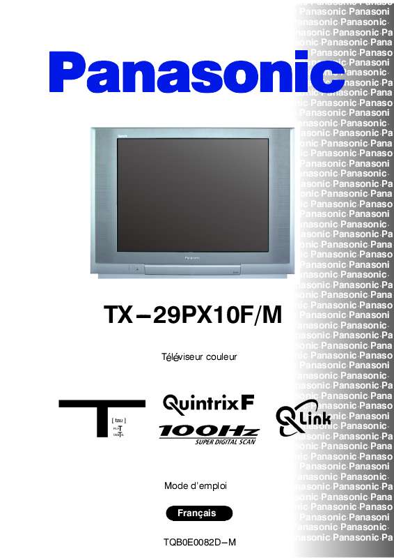 Guide utilisation PANASONIC TX-29PX10FM  de la marque PANASONIC
