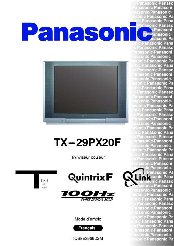 Guide utilisation PANASONIC TX-29PX20F  de la marque PANASONIC