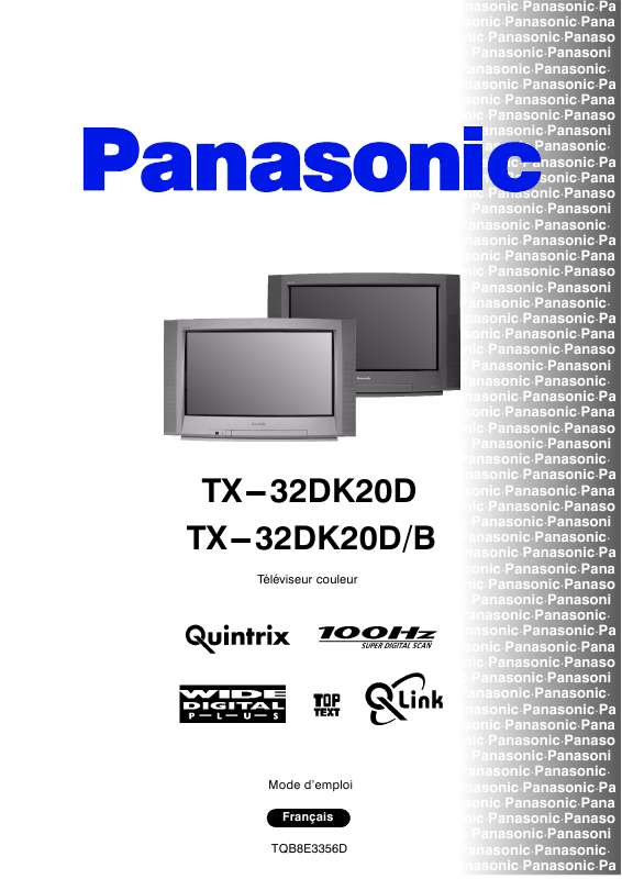 Guide utilisation PANASONIC TX-32DK20D  de la marque PANASONIC