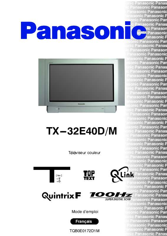 Guide utilisation PANASONIC TX-32E40DM  de la marque PANASONIC