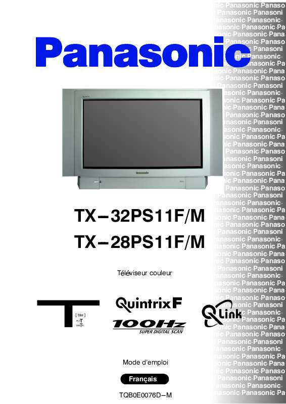 Guide utilisation PANASONIC TX-32PS11FM  de la marque PANASONIC