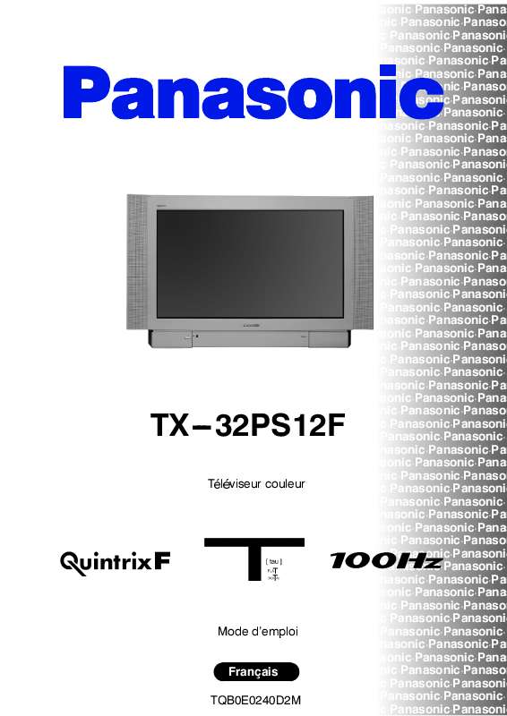 Guide utilisation PANASONIC TX-32PS12F  de la marque PANASONIC