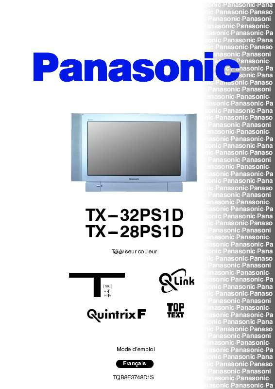 Guide utilisation PANASONIC TX-32PS1D  de la marque PANASONIC