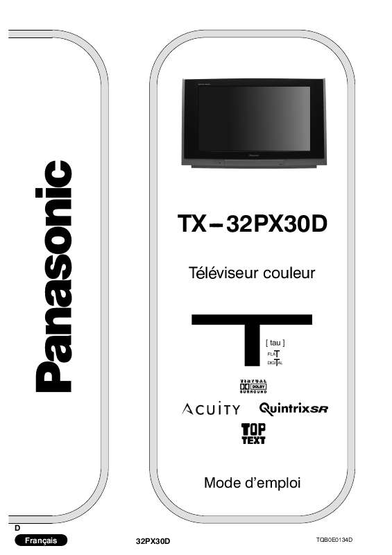 Guide utilisation PANASONIC TX-32PX30D  de la marque PANASONIC