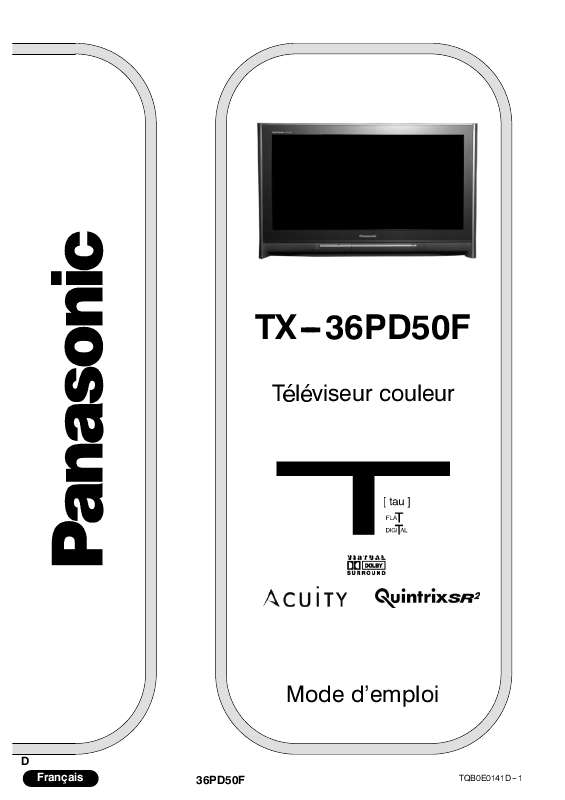Guide utilisation PANASONIC TX-36PD50F  de la marque PANASONIC