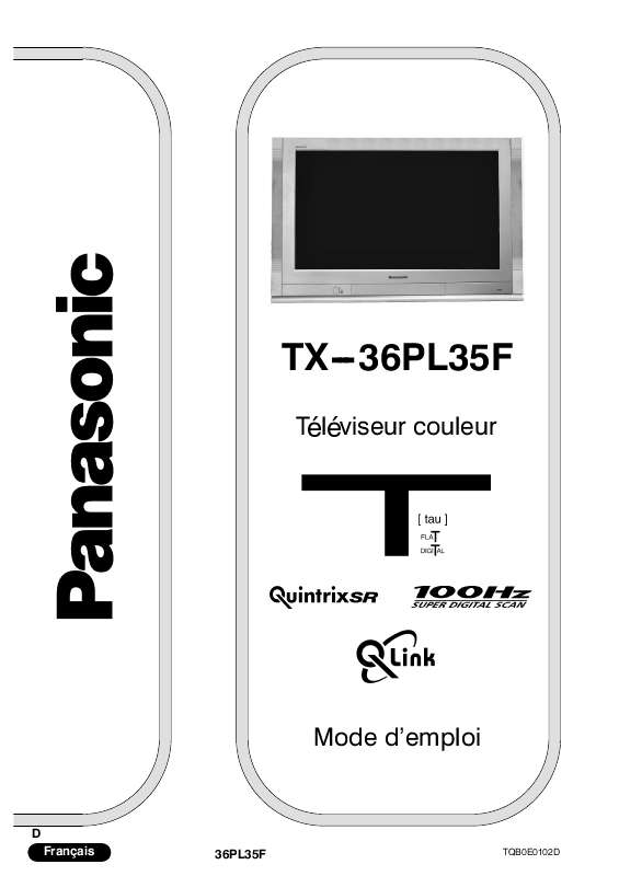 Guide utilisation PANASONIC TX-36PL35F  de la marque PANASONIC