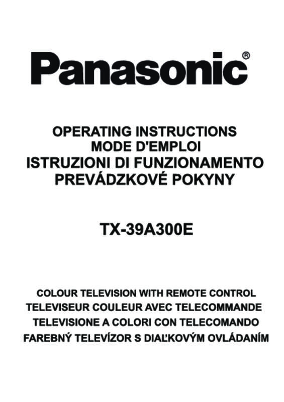 Guide utilisation PANASONIC TX-39A300E  de la marque PANASONIC
