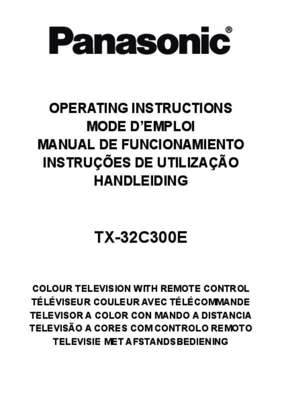 Guide utilisation PANASONIC TX-32C300E  de la marque PANASONIC
