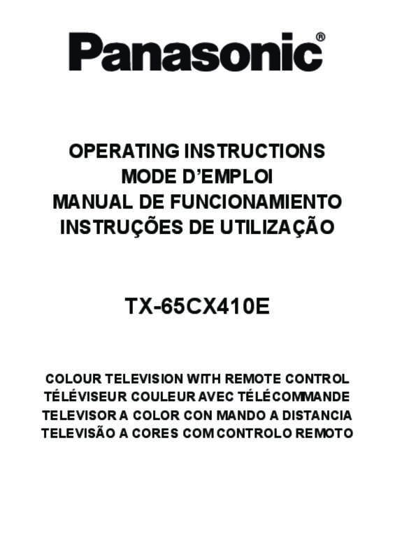 Guide utilisation PANASONIC TX-65CX410E  de la marque PANASONIC