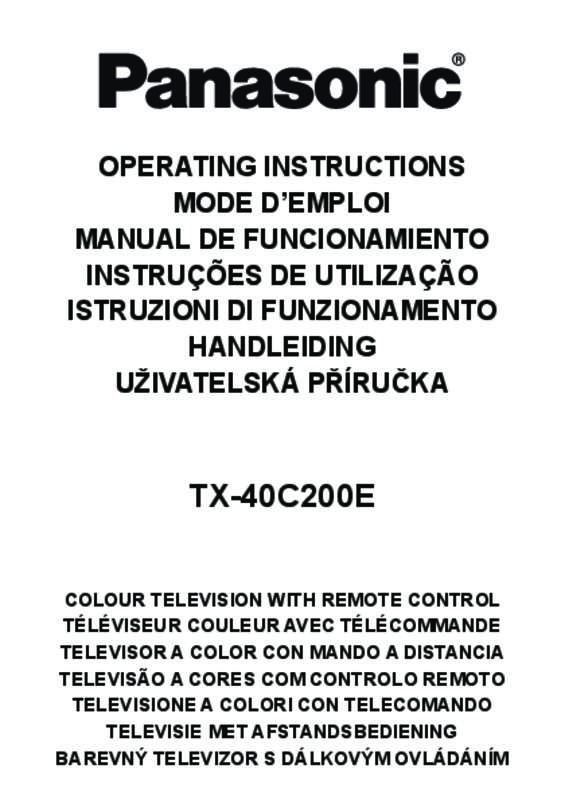 Guide utilisation PANASONIC TX-40C200E  de la marque PANASONIC