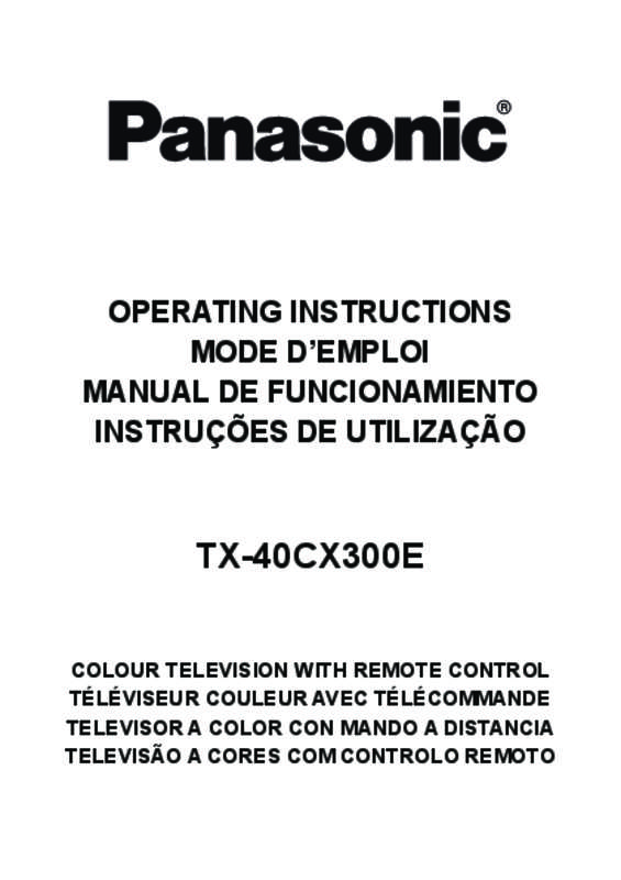 Guide utilisation PANASONIC TX-40CX300E  de la marque PANASONIC