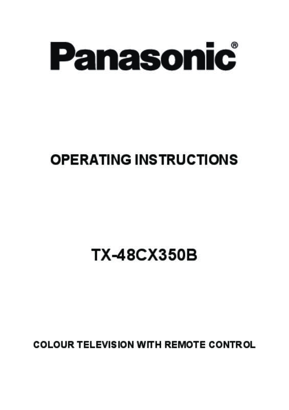 Guide utilisation PANASONIC TX-48CX350B  de la marque PANASONIC