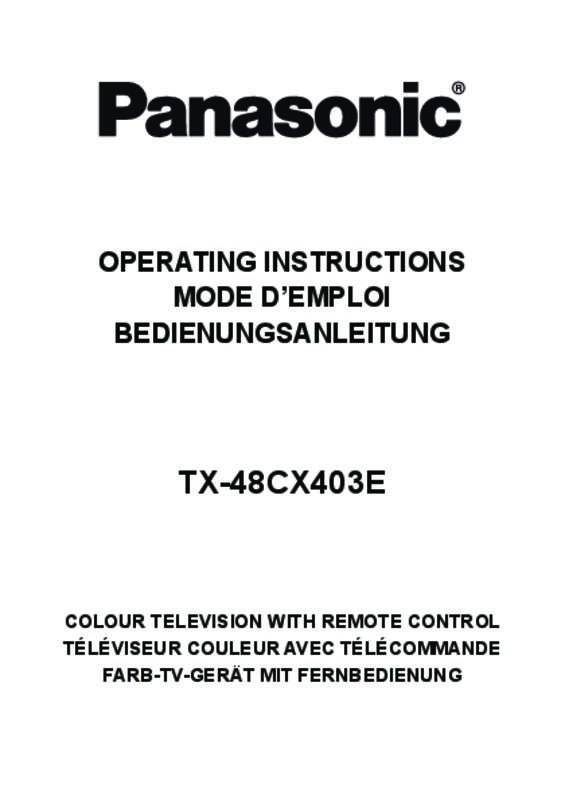 Guide utilisation PANASONIC TX-48CX403E  de la marque PANASONIC