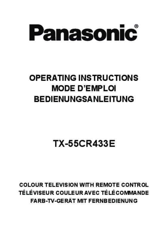 Guide utilisation PANASONIC TX-55CR433E  de la marque PANASONIC