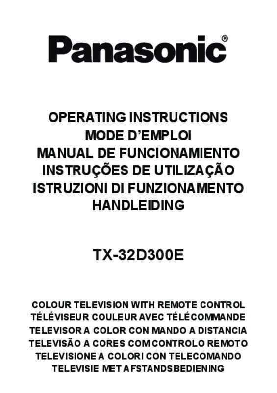 Guide utilisation PANASONIC TX-32D300E  de la marque PANASONIC