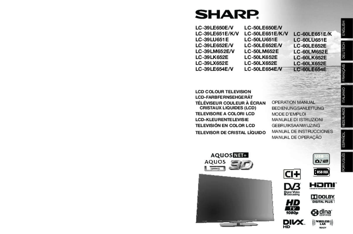 Guide utilisation SHARP AQUOS 32  de la marque SHARP