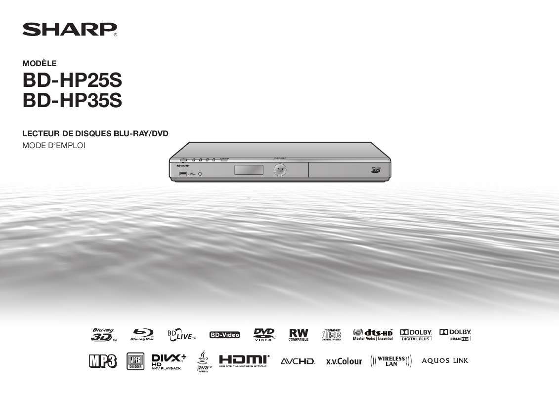Guide utilisation SHARP BD-HP25S/HP35S  de la marque SHARP