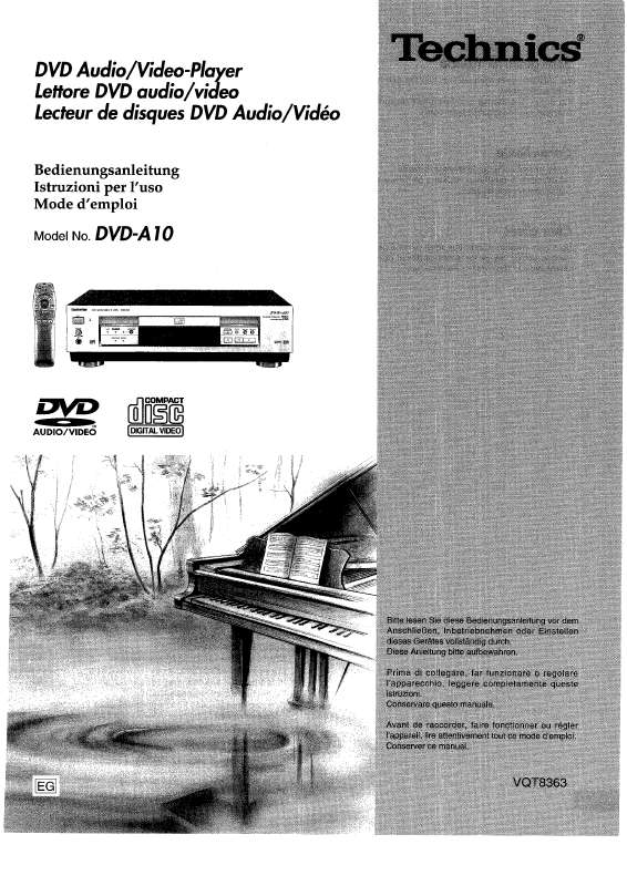 Guide utilisation PANASONIC DVD-A10  de la marque PANASONIC