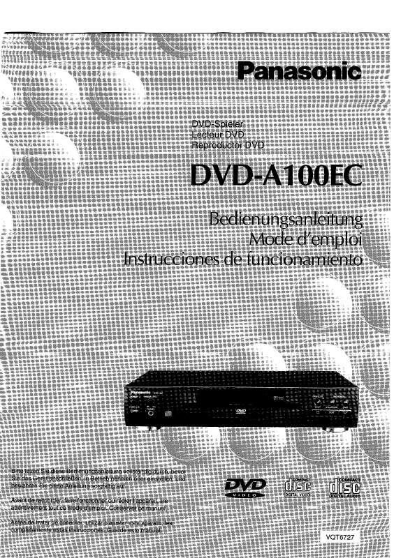Guide utilisation PANASONIC DVD-A100  de la marque PANASONIC