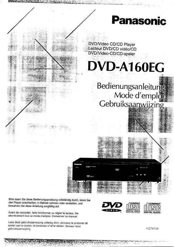Guide utilisation PANASONIC DVD-A160  de la marque PANASONIC