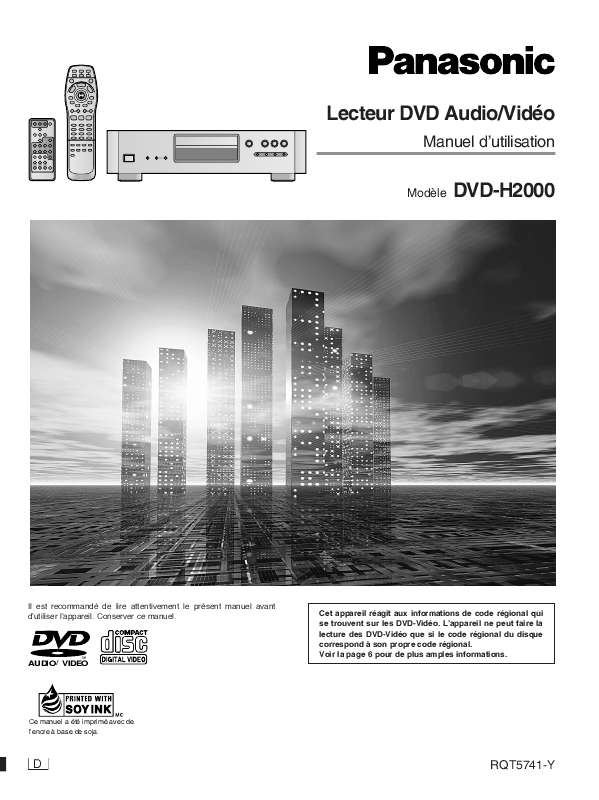 Guide utilisation PANASONIC DVD-H2000  de la marque PANASONIC