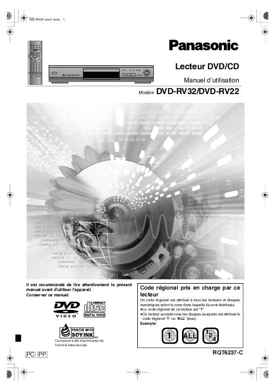 Guide utilisation PANASONIC DVD-RV22  de la marque PANASONIC