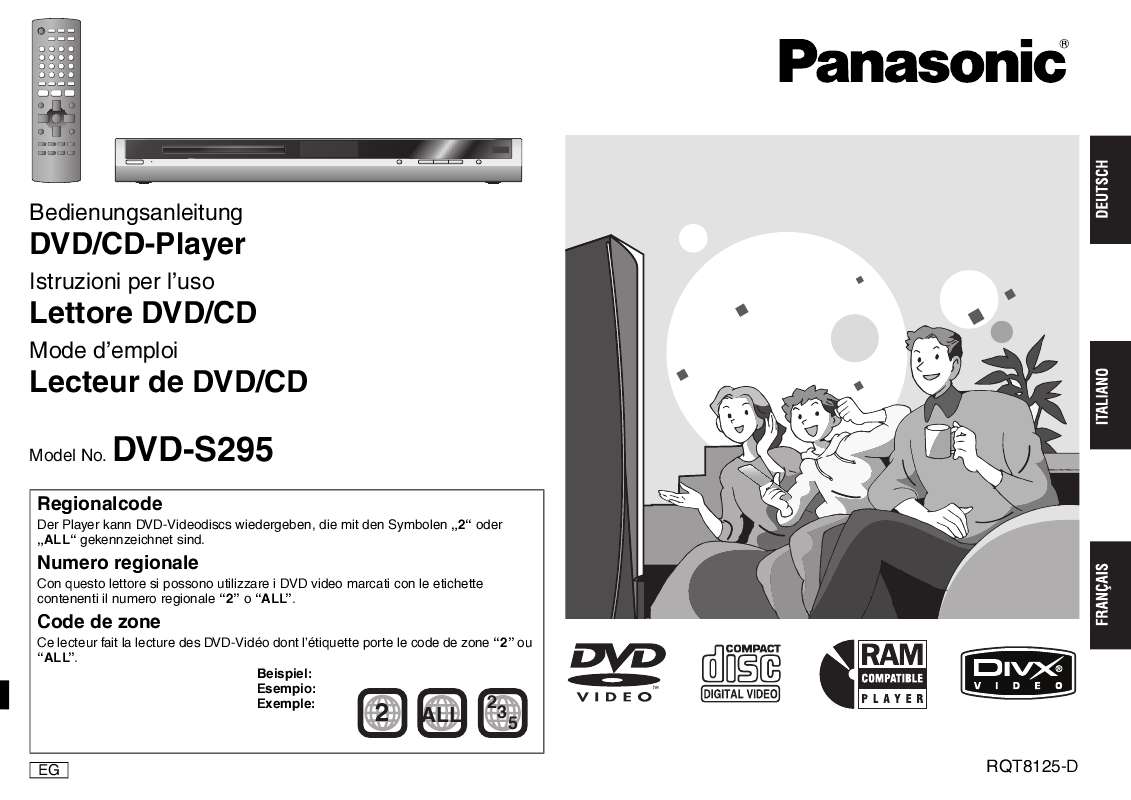 Guide utilisation PANASONIC DVD-S295  de la marque PANASONIC
