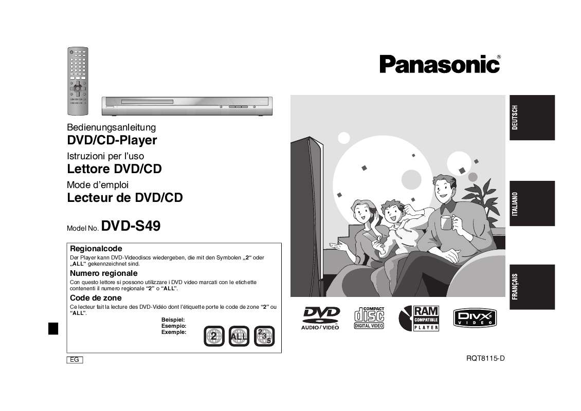 Guide utilisation PANASONIC DVD-S49  de la marque PANASONIC