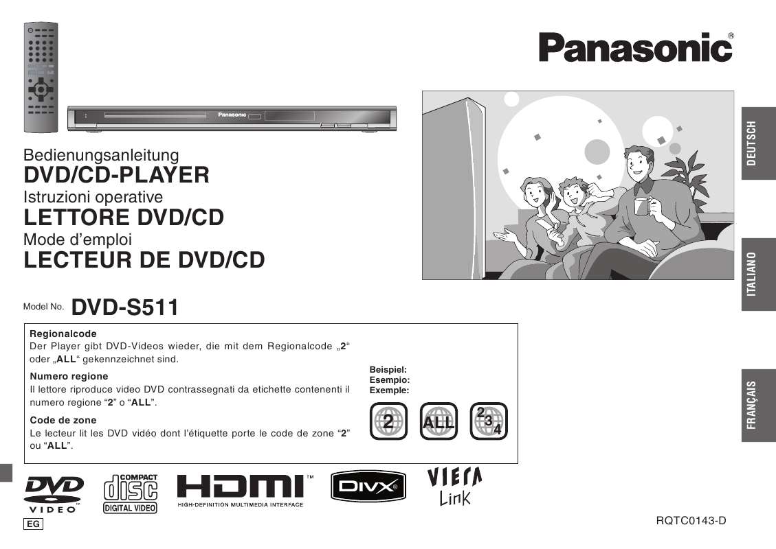 Guide utilisation PANASONIC DVD-S511  de la marque PANASONIC