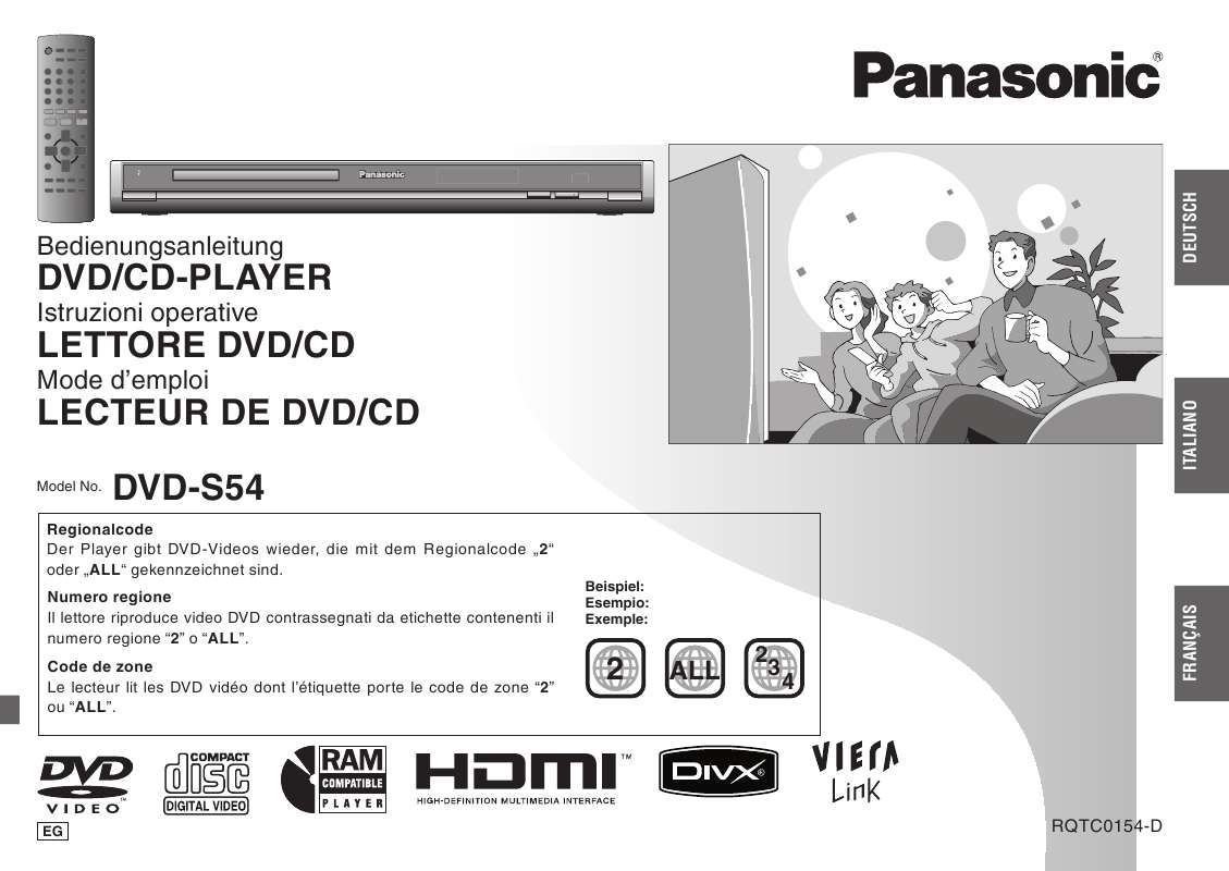 Guide utilisation PANASONIC DVD-S54  de la marque PANASONIC
